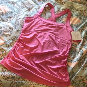 Pink Maternity Active Tank - Isabel Maternity